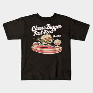 Cheese Burger Fast Food Favorite Kids T-Shirt